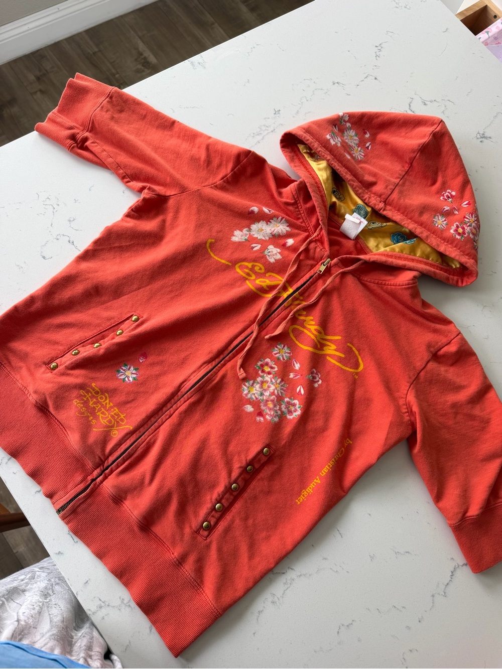 Vintage Y2K Ed Hardy Christian Audigier Tiger Zip-Up Hoodie